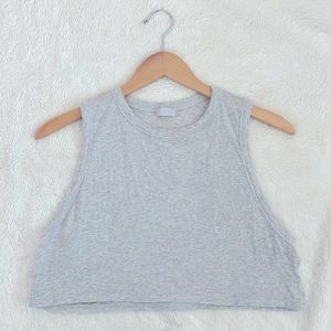 SKIMS | Boyfriend Crop Tank Light Heather Gray